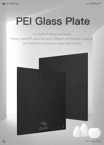 Image of 3 idea Imagine Create Print Creality PEI Glass Build Sheet 235x235x4mm, 3D Printer Surface Sheet for Ender-3 Pro /3S /Ender-3 V2 /Ender-5 /5S /5 Pro