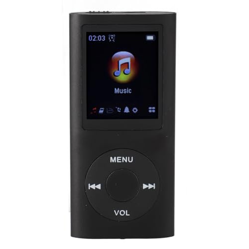 ポータブル音楽プレーヤー、多機能MP3プレーヤーデジタル200mAh 1.8インチTFTスクリーン、音楽用イヤホン付き (プラス8GBカード)