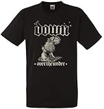 down over the under black mens t-shirt men rock band tee shirt black m