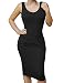 Allegrace Womens Sleeveless Sexy Bodycon Midi Bandage Party Evening Dresses Black S