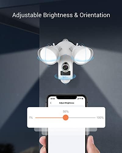 EZVIZ Floodlight Security Camera Outdoor, Smart PIR Motion Detection, 1080P, Starlight Colour Night Vision up to 18M, Weatherproof, Two-Way Talk, Local & Cloud Storage, Hardwired Installation (LC1)