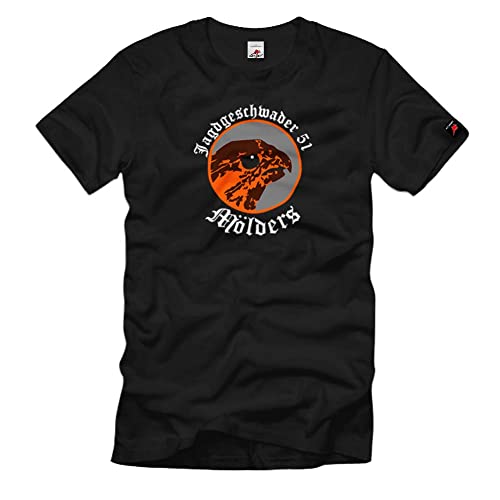 T-shirt JG51 Mölders Jagdgeschwader 51 ample noir confortable