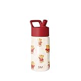 Simple Modern Daniel Tiger Kids Water Bottle with Straw Lid | 14oz Insulated Stainless Steel Kids Tumbler & Spill Proof Toddler Cup for School, Girls, Boys | Summit | Daniel Tiger Dances