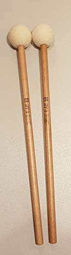 Diametro della testa: 45 mm. HT-3 - Bacchette per tamburo in feltro (coppia)