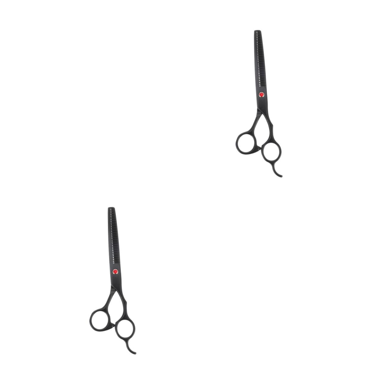 Ciseaux en acier inoxydable noir VALICLUD pour la texturation des cheveux