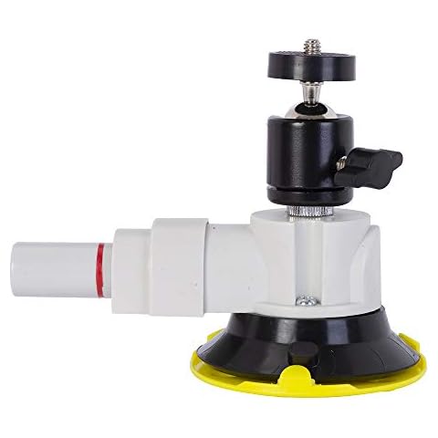 IMT 4.5" Suction Cup Camera Mount with 360 Ball Head, Air Pump Vacuum Suction Mount for Action Camera/Phone/insta360, Camera Holder on Windshield/Window/Dashboard/Boats, with 1/4" & 3/8" Screws Cover