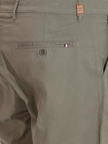 Image of Thomas Scott Men's Smart Plus Size Regular Fit Solid 100% Cotton Chinos Trouser with 4 Pockets | Woven Casual Pants