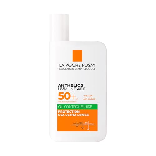 La Roche-Posay Anthelios UVMune 400 Oil Control Invisible Fluid SPF50+ Sun screen for Oily, Blemish-Prone Skin