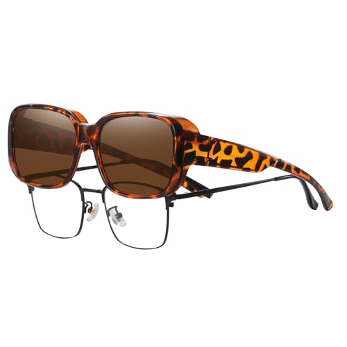 Image of HAOLOTA Polarized Sunglasses Over Glasses Women Wrap-Around Glasses Small Shapes Driving Fishing UV400 Protection