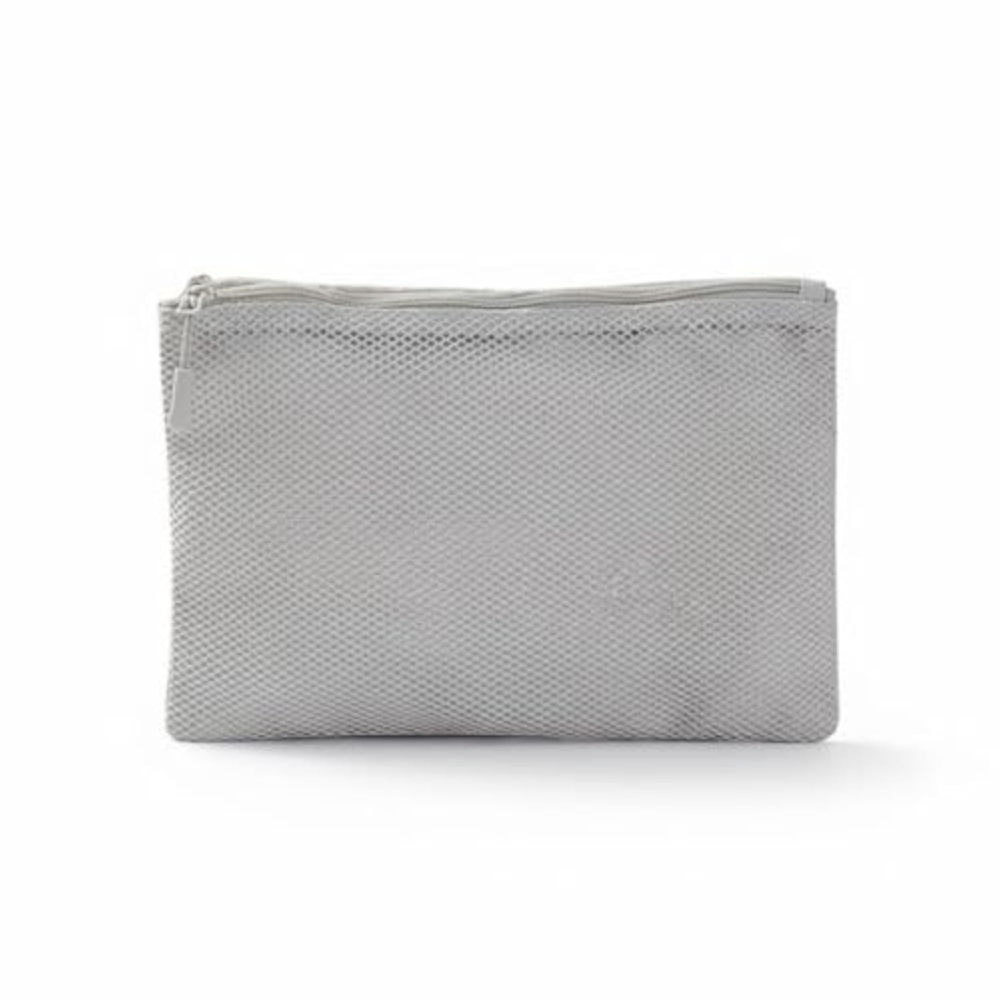 See-Through Makeup Bag Versatile Mesh Fastener Organizer, Gray