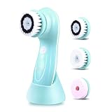 3 têtes de brosse interchangeables: la brosse faciale convient à toutes les types de peau, de l'exfoliation au nettoyage en profondeur et enfin au massage de la peau. Les brosses faciales électriques sont plus efficaces et plus propres que le nettoyage manuel.