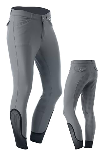 Equinavia Erik Mens Full Seat Breeches - Steel Grey - 32