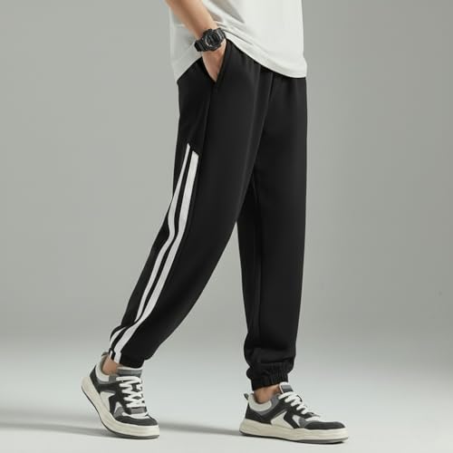 Image of dockstreet Loose fit Elastic Cinch Bottom Joggers /Loose fit, Easy Travelling Style Lowers /Trekking, Plane Hopping,Relaxed Casual Lounge Pants for Men