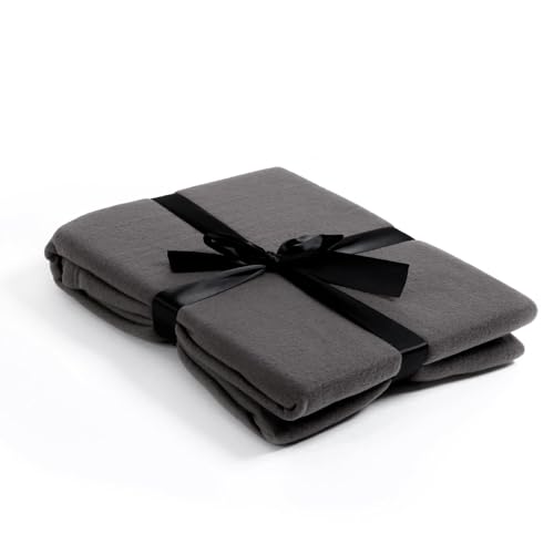 Estexo GmbH Tagesdecke Polar Fleece 2 Größen / 10 Farben wählbar -Polar Fleecedecke Microfaserdecke Kuscheldecke, Fleece XL, XXL, 130x170, 220x240 (220 x 240 cm/XXL, Anthrazit)