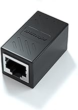 Herfair Lot de 2 coupleurs RJ45, coupleurs Ethernet, coupleurs réseau pour Cat7 Cat6 Cat5e Cat5, coupleur de câble Ethernet (noir)