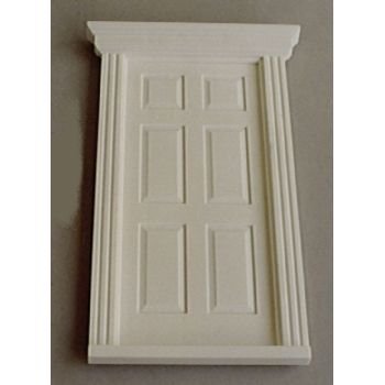 White Plastic 6 Panel Georgian Door 1:12 Scale DIY Builders - View #11