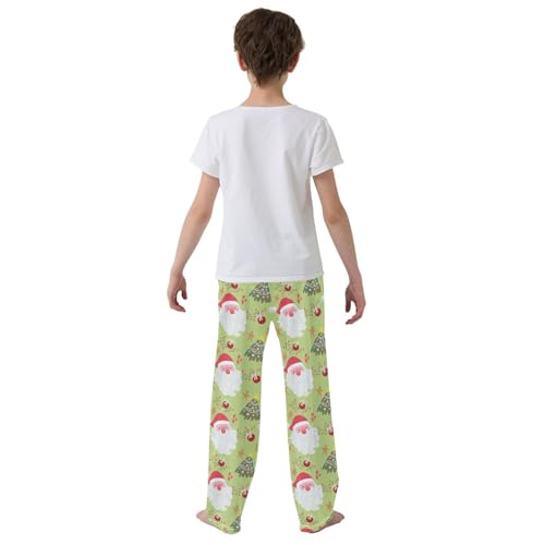Boys' Pants Cute Christmas Santa Claus Tree Long Bottoms Jogger Pants Elastic Waist Trousers with Pockets S-XL3