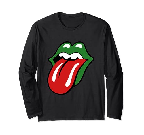 Rolling Stones Official Christmas Tongue Long Sleeve T-Shirt