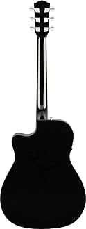 Fender CC-60SCE Concert Cutaway Acoustic Guitar, with 2-Year Warranty, Black