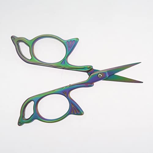 Baosity Tesouras de costura vintage com borboleta/cabaça com bordado de 2 peças
