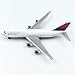 WngAur Airplane Model, Delta 747 Aircraft Die-cast Metal Planes Suitable for Collection and Desktop Decor