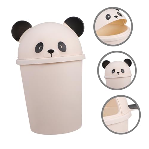 Bote de basura plástico panda 10L con tapa miniatura 6