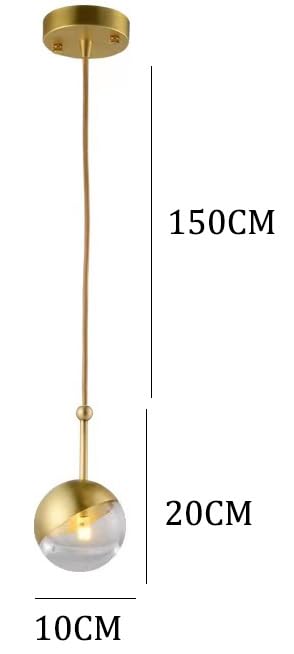 Candelabro de medio siglo en oro industrial con tulipas de vidrio suspendidas para salón 7