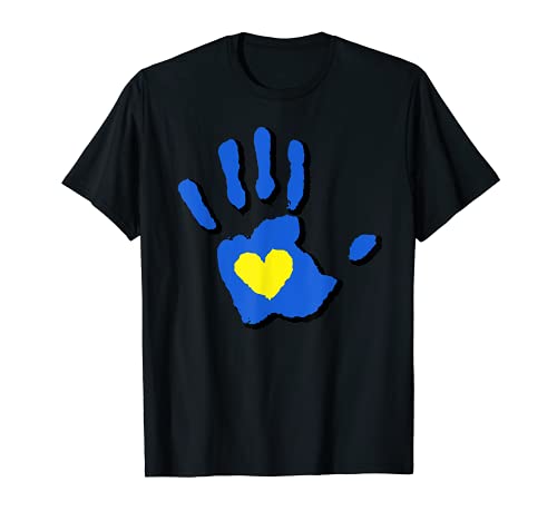 Hand Heart World Down Syndrome Day T Shirt Mujeres Niños Camiseta