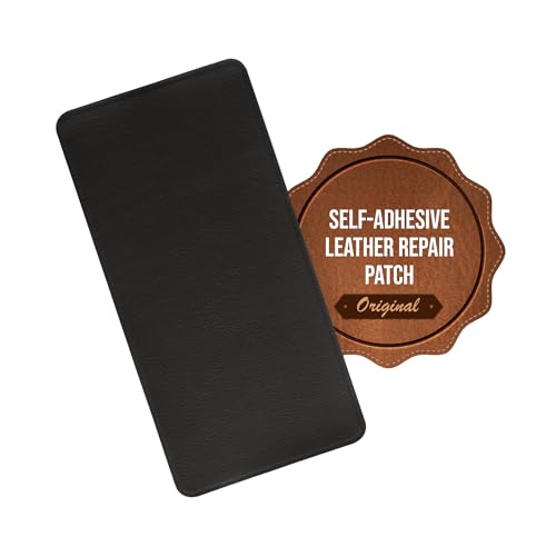 MastaPlasta Self-Adhesive Premium Leather Repair Patch - Dark Brown 8" x 4" (20 x 10 cm). Instant Upholstery-Quality Patch for Furniture, Car Interiors, Bags & More