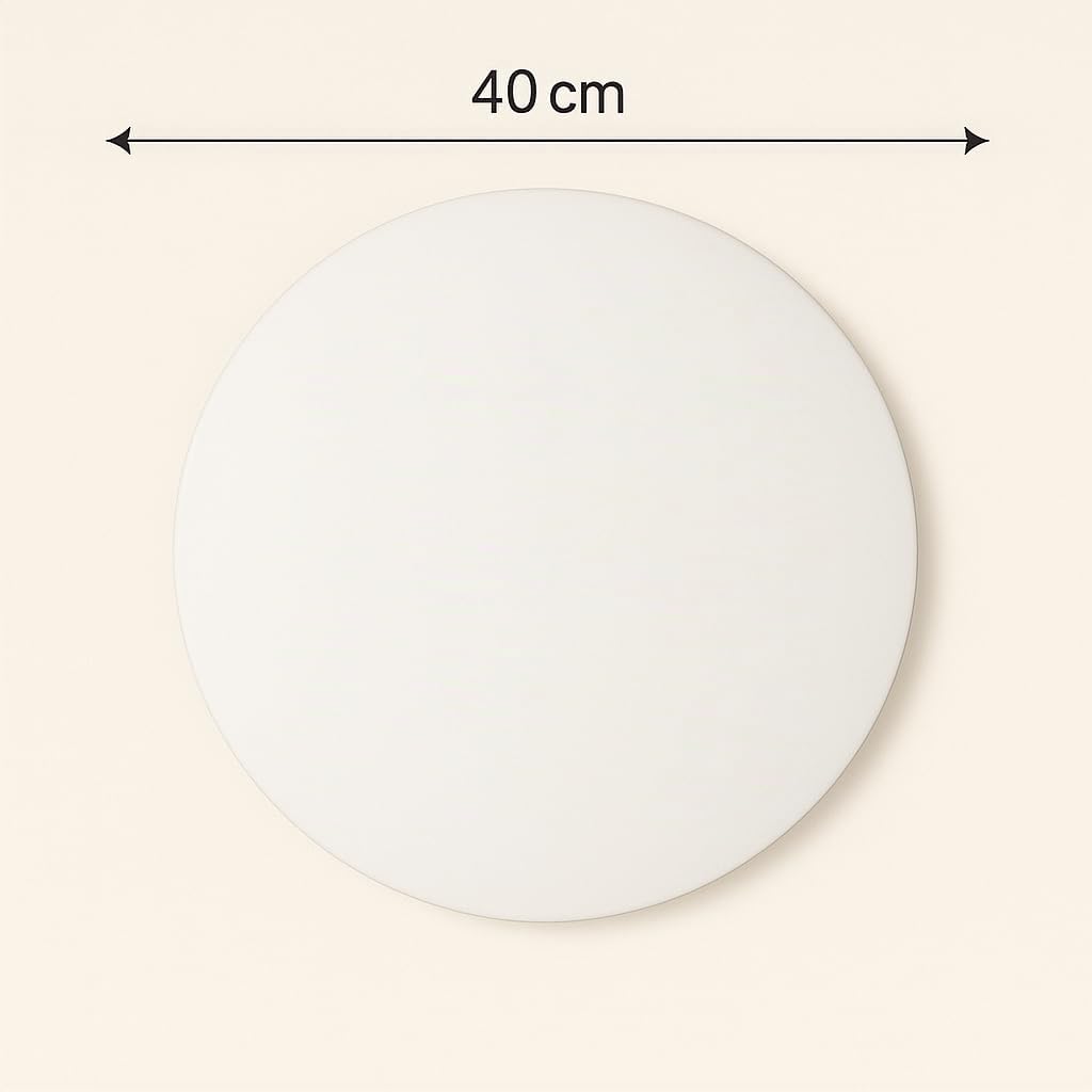 Recambio cristal plafón redondo (Blanco mate, 40 cm)