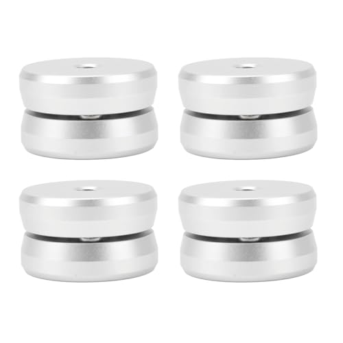 Speaker Shock Absorber Pads, 39x24mm Stainless Steel Ball Prevent Oxidation Speaker Isolation Base Pads for Subwoofer (IF4023S Silver)