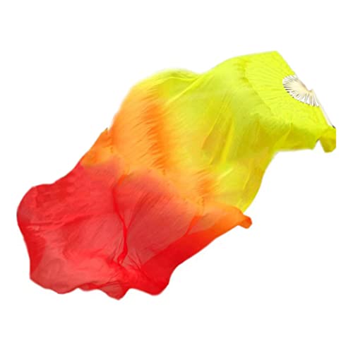 Jorzer Dance Fan Silk Bamboo Belly Dancing Long Fans Party Stage Performance Folding Fan 1.5m Sports & Outdoors