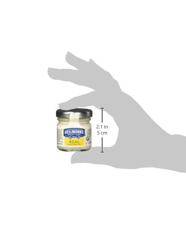 Hellmann’s Real Mayonnaise Mini Glas (perfekte Serviergröße im Gastraum) 1er Pack (80 x 33 ml)