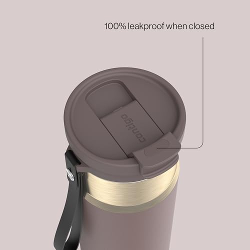 Contigo DualSip 24 oz Water Bottle w/Carry Strap & 2-Way Lid (Drink from Straw or Spout) | Vacuum-Insulated Stainless Steel for Cold Drinks | 100% Leakproof | BPA & Lead-Free | Dishwasher Safe by Contigo - Used condition - Image 4