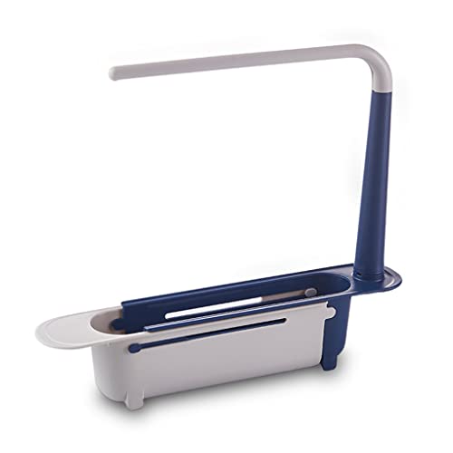 Yihaifu Estante para fregadero, cesta de drenaje, soporte de cocina multifuncional, organizador para el hogar, Azul Cover