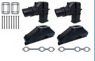 FASWORX Exhaust Manifold Set with Riser/Elbows for Volvo Penta 4.3L, 1992 and Newer