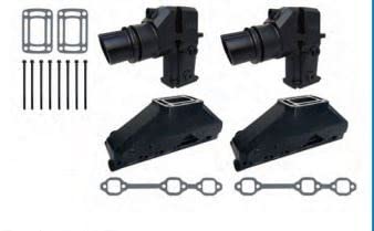 FASWORX Exhaust Manifold Set with Riser/Elbows for Volvo Penta 4.3L, 1992 and Newer