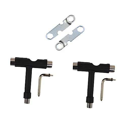 Abaodam Adjust Axle Nuts Mounting Hardware Kingpin Nut T-Shaped Socket Wrench Multi-Function Skateboard Tool Kit