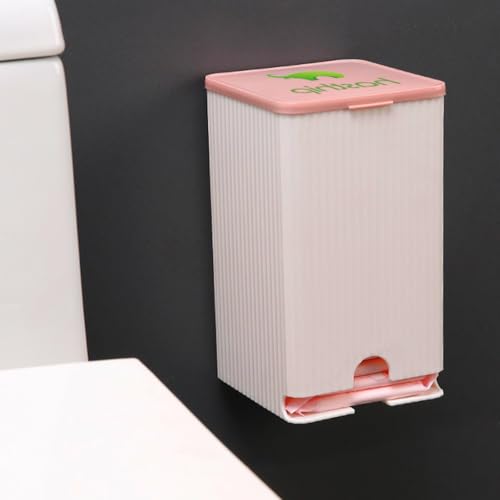 Image of HASTHIP Sanitary Pads Dispenser for 25-30 Pads, Wall-Mounted Box Napkin | Napkin Holder, Dustproof Waterproof Sanitary Pads Wall Holder Bathroom Sanitary Pads Bathroom Organizer, 11.5cmx11.5cmx19.5cm
