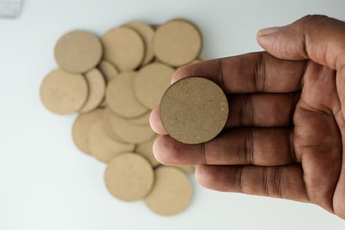 Image of Hair Band Making Materials - Elastic Hair Bands, Lock Connectors & MDF Round Base Discs | DIY Hair Accessories & Complete Making Kit (Multiple Options Available) (20, 1.5 Inch MDF)