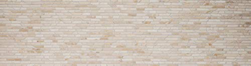 Piastrelle a mosaico in marmo naturale, beige chiaro, Brick Biancone MOS40-0105