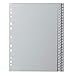 Produktbild Original Falken PP Kunststoff-RegisterFür DIN A4 22,5 x 29,7 cm volle Höhe Druck 1-52 52 Blatt grau Ringbuch Ordner Plastikregister ideal für Büro und Schule