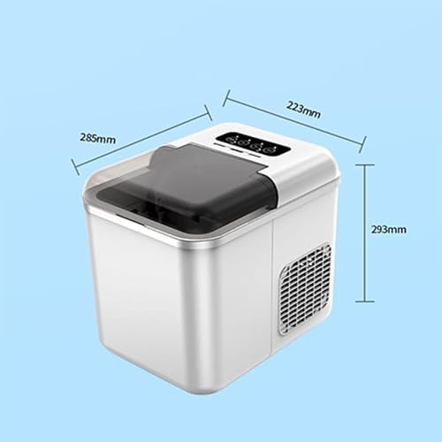 Fabricadora portátil de cubos de hielo para encimera, con cuchara y canasta para hielo, dos tamaños de cubos, control inteligente, para hogar/cocina/oficina/RV miniatura 5