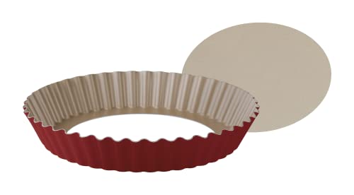 Forma com Fundo Removível de Alumínio com Revestimento Interno Antiaderente Tramontina Brasil Vermelho