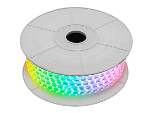 Tira LED RGB de 100 metros, 220 V, impermeable IP65, recortable 100 cm, paso 12 mm, 12 W/M, 120 SMD 5050 A metro, doble fila