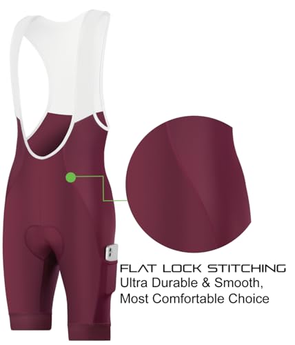 Image of Ceroti Custom Apparel Service Men's Pro Long Inseam Cycling Bibs, Side Cargo Pockets Bibs Optional,Bike Shorts UPF50+