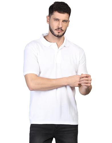 Image of INKKR Men's Casual Polo Neck Half Sleeve Solid T-Shirt (Pack-3)