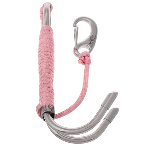 Crochet plongée double tête acier 316 avec longe sécurité