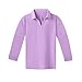QWKLEAJ School Girl Uniform Long Sleeve Toddler Polo V Neck Shirts for Girls Size 8 Spring Preppy Girls Blouses Size 6 Kids Clothing Light Purple 7-8 Years