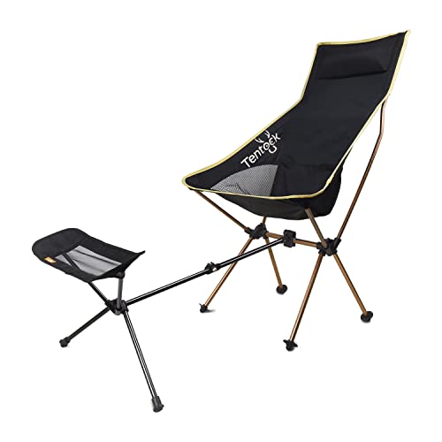 Tentock Ultralight Folding Chair Footrest Outdoor Compact Portable Folding Chair Camping Folding Chair Footrest Fishing Mountaineering Trip Picnic With Storage Bag Telescopic #TOP5